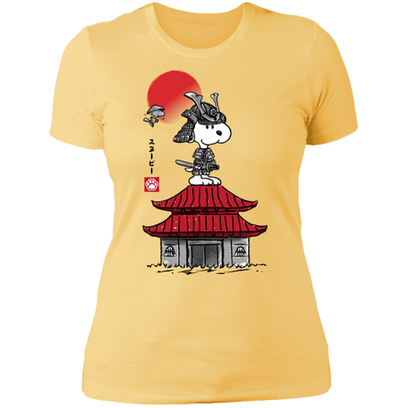 T-Shirts Banana Cream/ / S Beagle Samurai sumi-e Women's Premium T-Shirt