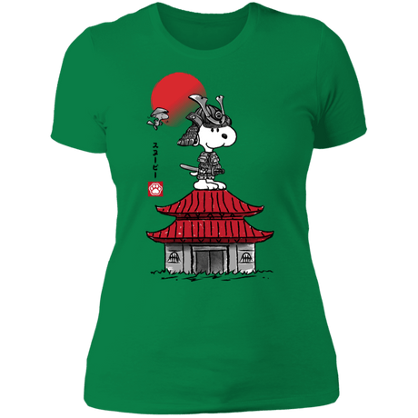 T-Shirts Kelly Green / S Beagle Samurai sumi-e Women's Premium T-Shirt