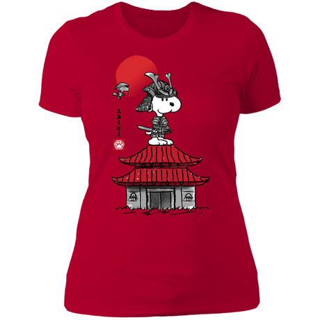 T-Shirts Red / S Beagle Samurai sumi-e Women's Premium T-Shirt