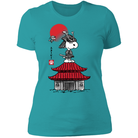 T-Shirts Tahiti Blue / S Beagle Samurai sumi-e Women's Premium T-Shirt