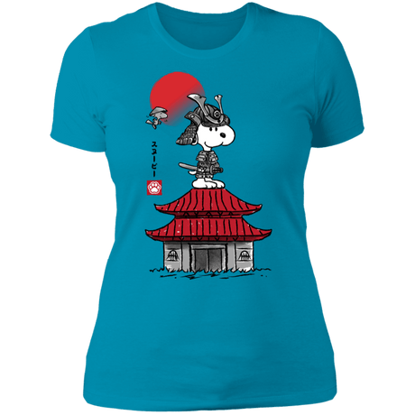 T-Shirts Turquoise / S Beagle Samurai sumi-e Women's Premium T-Shirt
