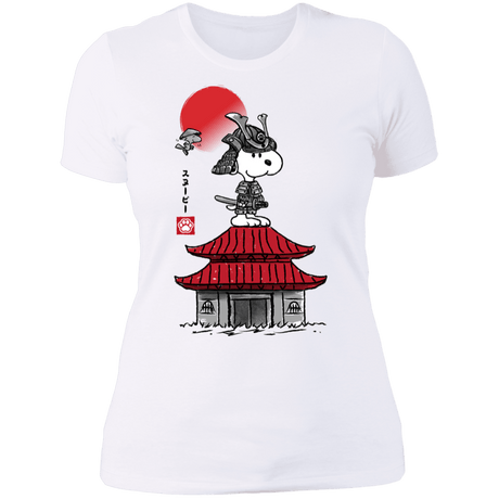 T-Shirts White / S Beagle Samurai sumi-e Women's Premium T-Shirt