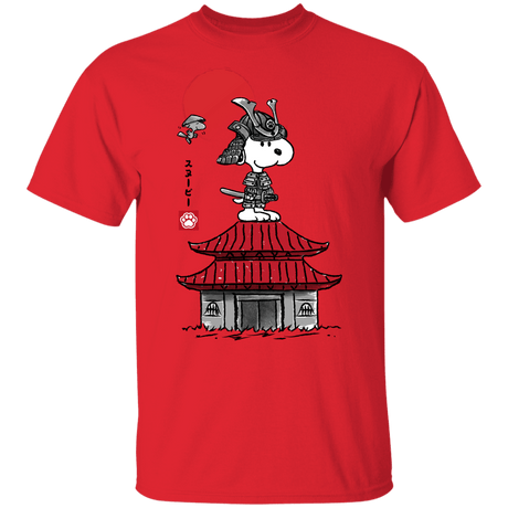 T-Shirts Red / YXS Beagle Samurai sumi-e Youth T-Shirt