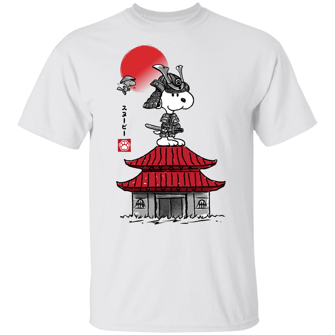 T-Shirts White / YXS Beagle Samurai sumi-e Youth T-Shirt