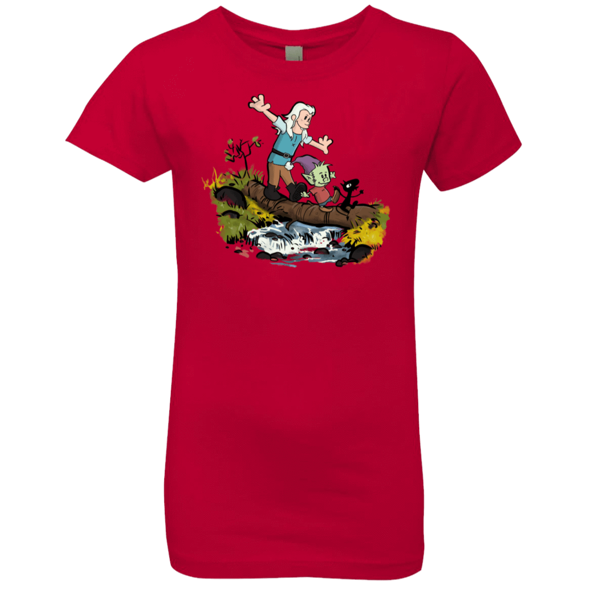 T-Shirts Red / YXS Bean and Elfo Girls Premium T-Shirt