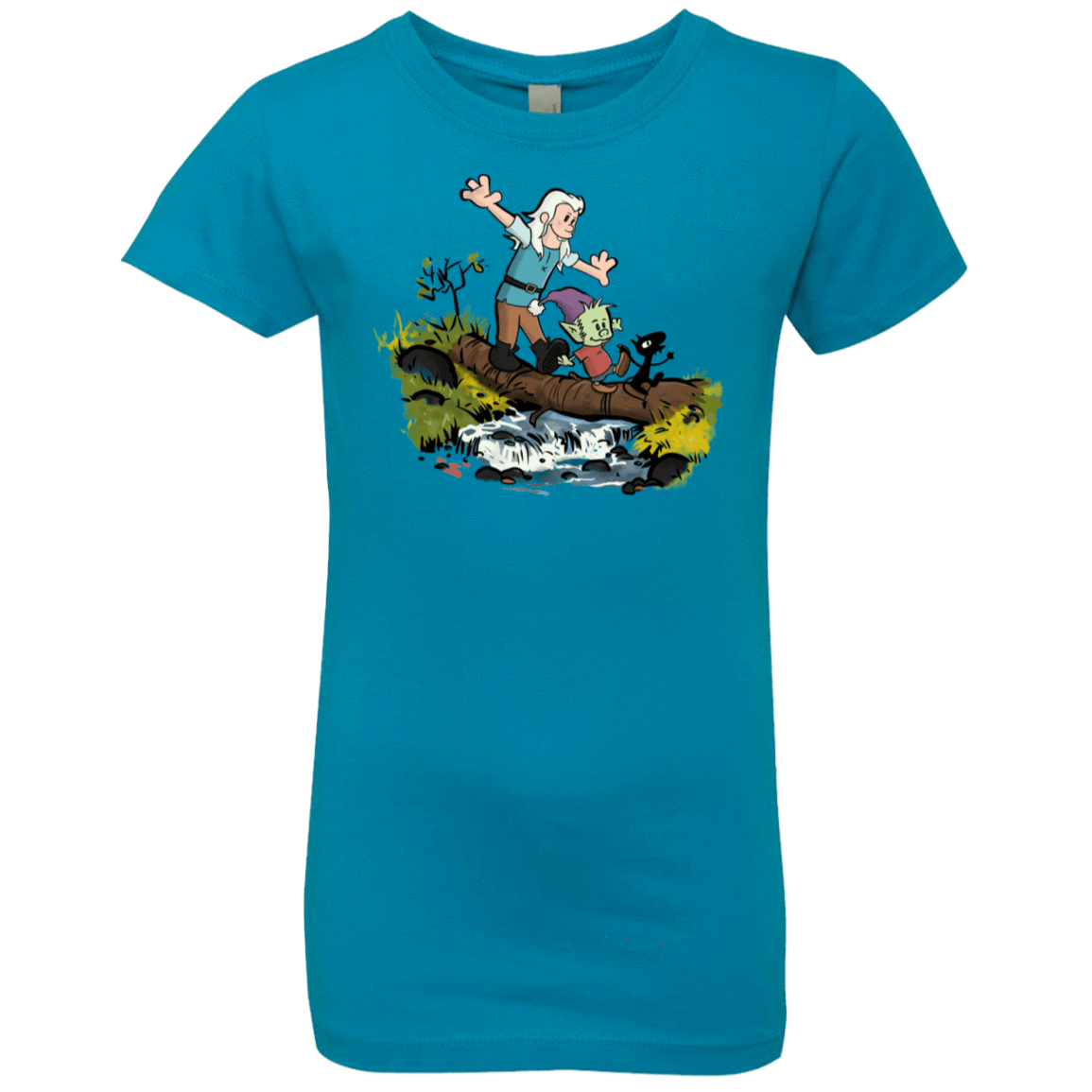 T-Shirts Turquoise / YXS Bean and Elfo Girls Premium T-Shirt