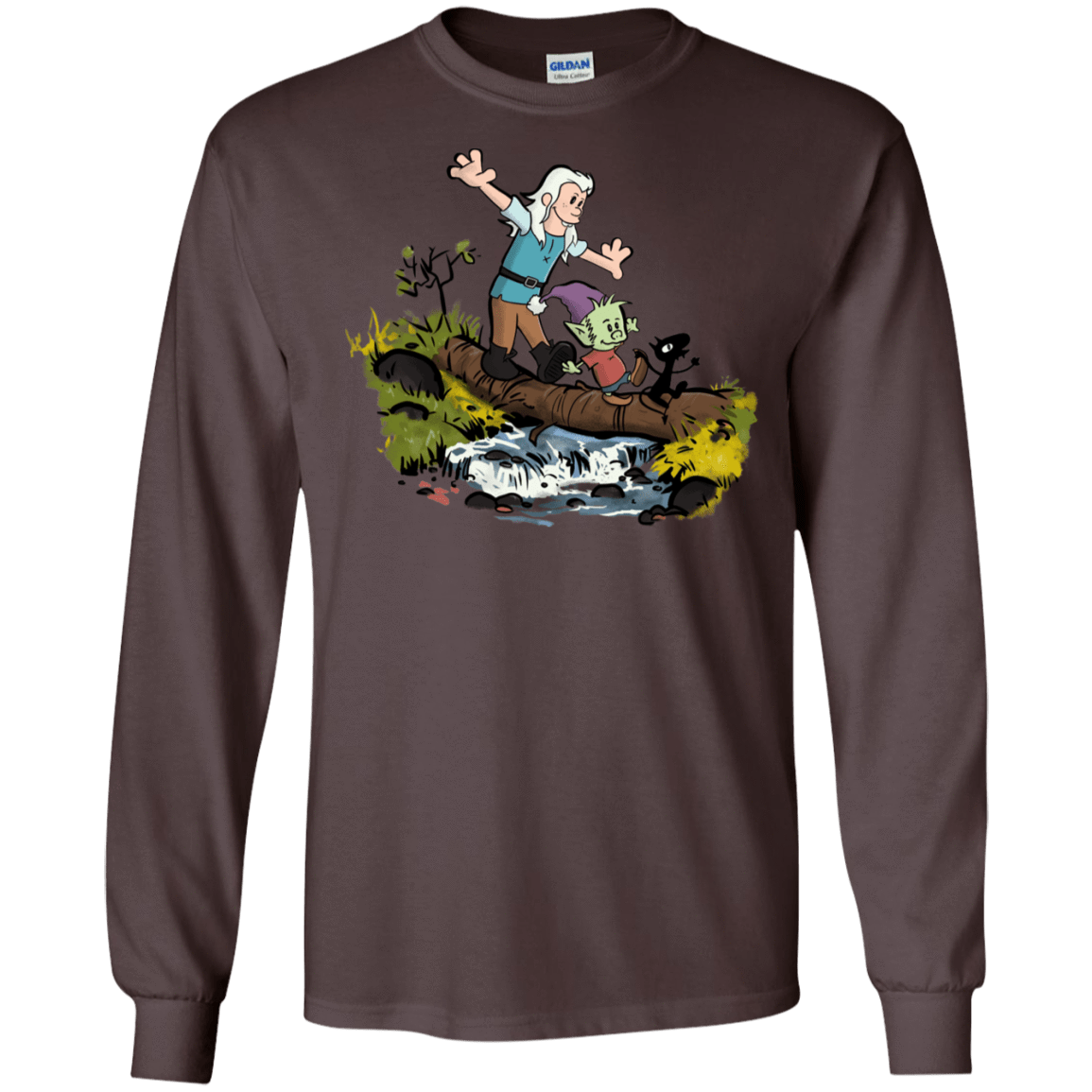 T-Shirts Dark Chocolate / S Bean and Elfo Men's Long Sleeve T-Shirt