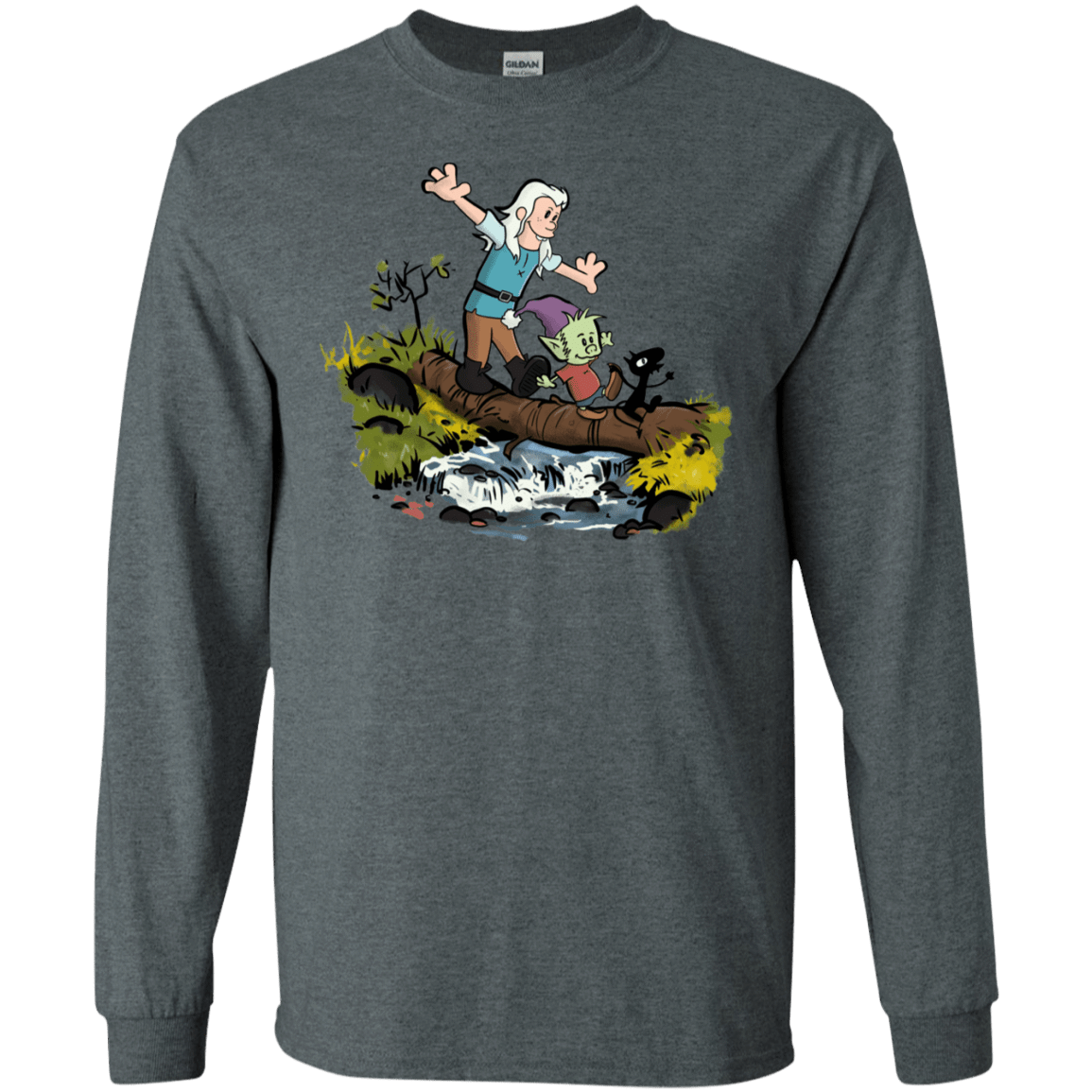 T-Shirts Dark Heather / S Bean and Elfo Men's Long Sleeve T-Shirt