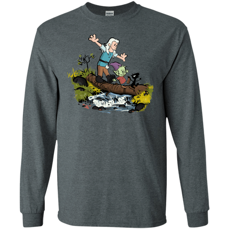 T-Shirts Dark Heather / S Bean and Elfo Men's Long Sleeve T-Shirt