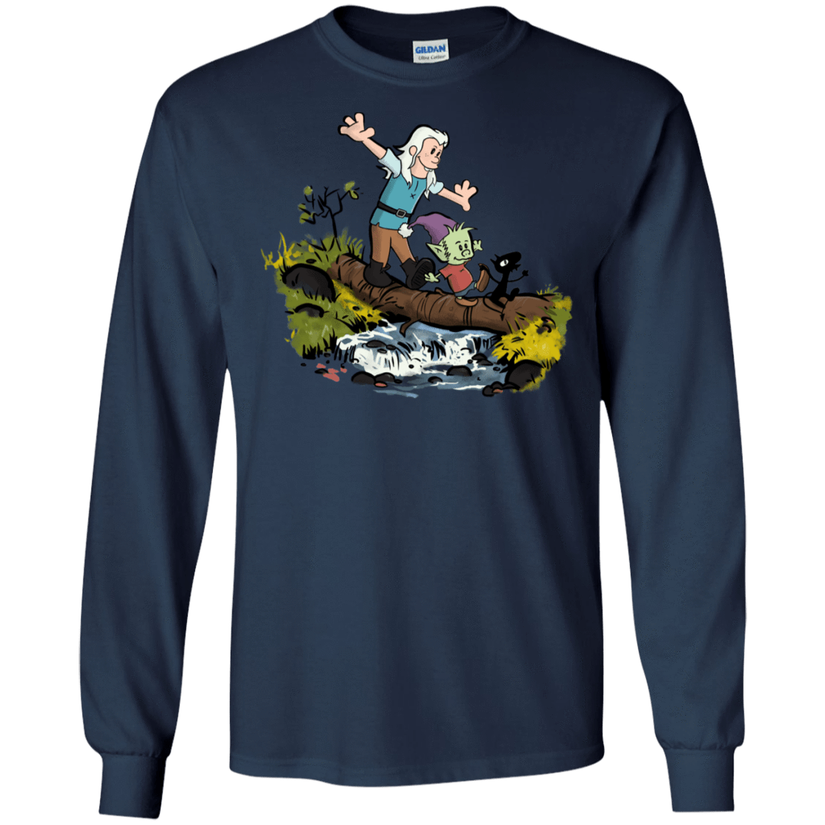 T-Shirts Navy / S Bean and Elfo Men's Long Sleeve T-Shirt