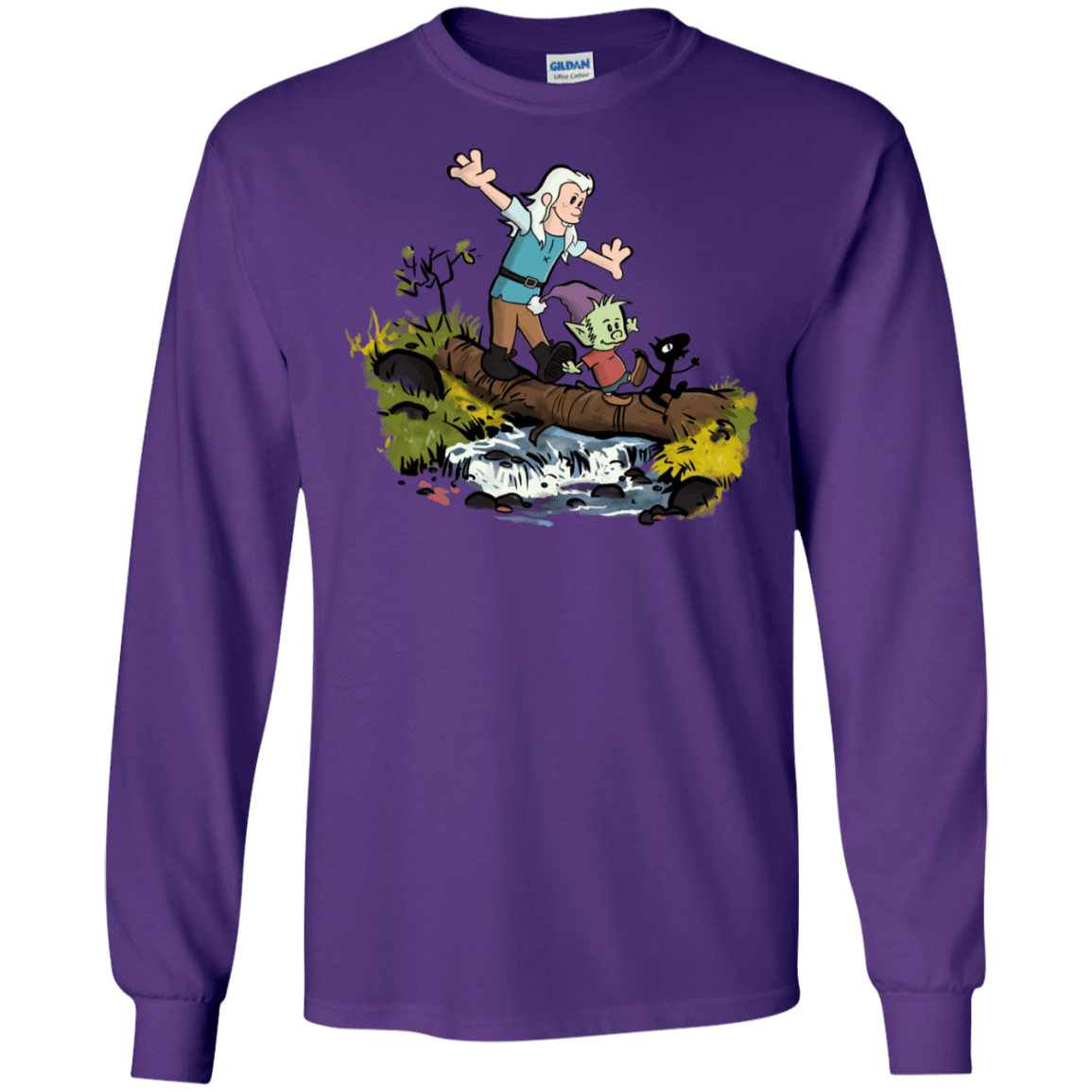 T-Shirts Purple / S Bean and Elfo Men's Long Sleeve T-Shirt