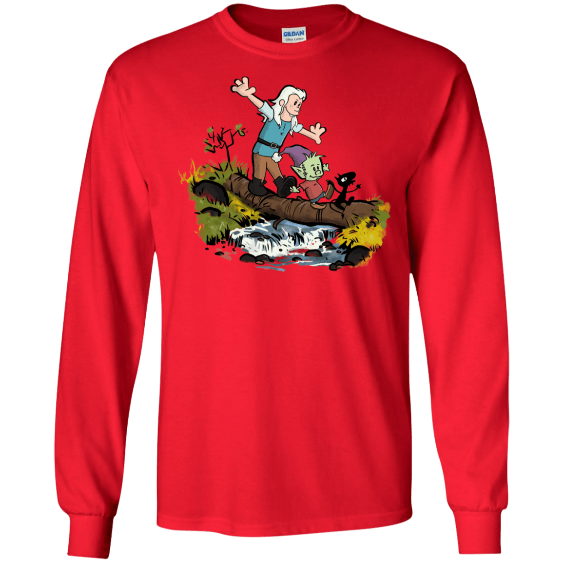 T-Shirts Red / S Bean and Elfo Men's Long Sleeve T-Shirt