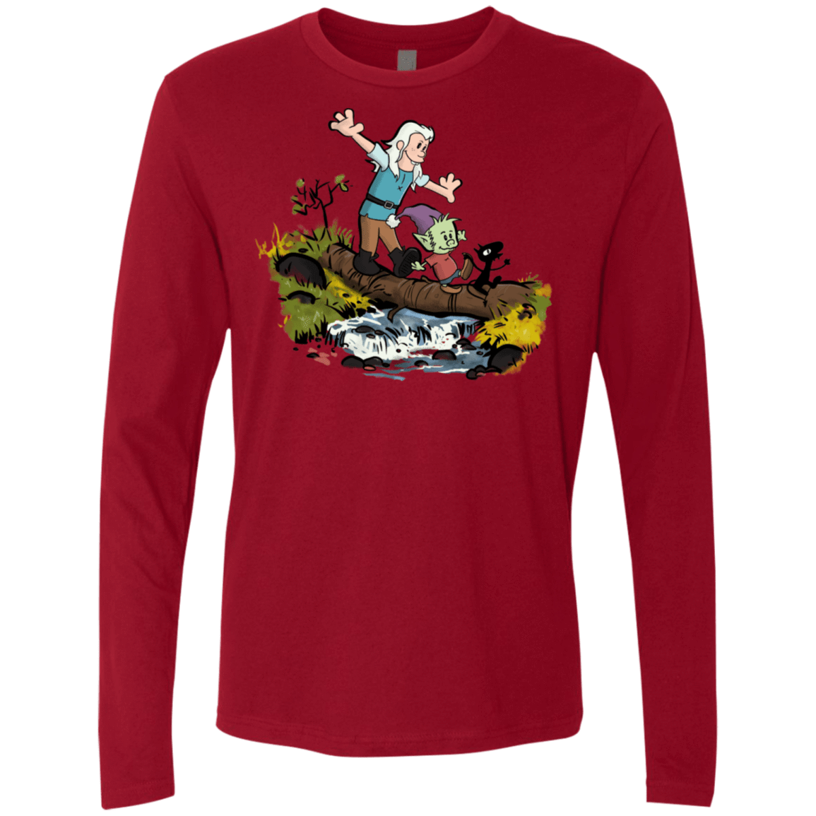 T-Shirts Cardinal / S Bean and Elfo Men's Premium Long Sleeve