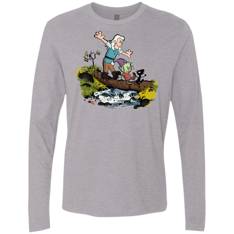 T-Shirts Heather Grey / S Bean and Elfo Men's Premium Long Sleeve