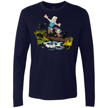 T-Shirts Midnight Navy / S Bean and Elfo Men's Premium Long Sleeve