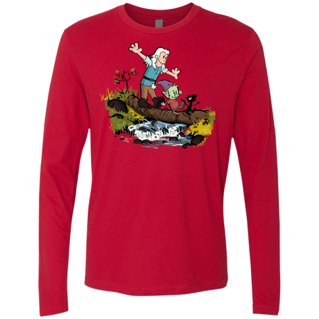 T-Shirts Red / S Bean and Elfo Men's Premium Long Sleeve