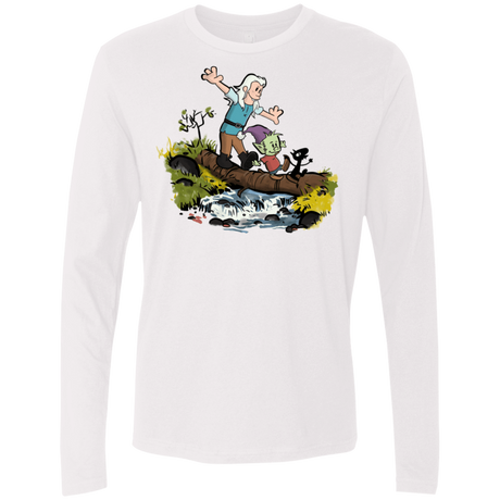 T-Shirts White / S Bean and Elfo Men's Premium Long Sleeve