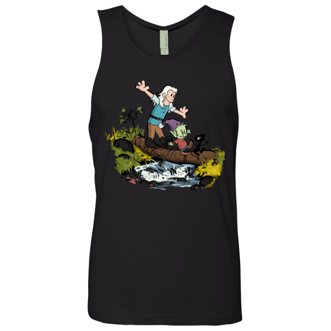 T-Shirts Black / S Bean and Elfo Men's Premium Tank Top