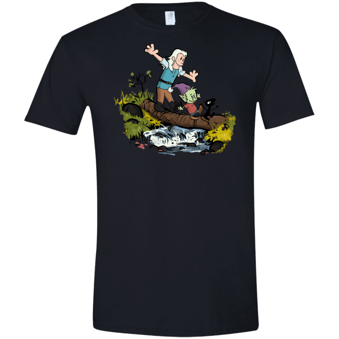 T-Shirts Black / X-Small Bean and Elfo Men's Semi-Fitted Softstyle