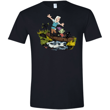 T-Shirts Black / X-Small Bean and Elfo Men's Semi-Fitted Softstyle