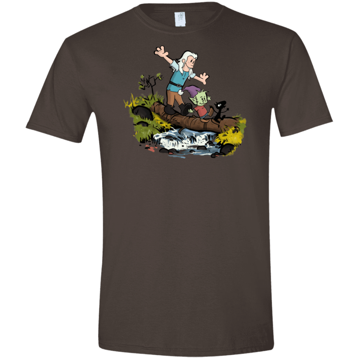 T-Shirts Dark Chocolate / S Bean and Elfo Men's Semi-Fitted Softstyle
