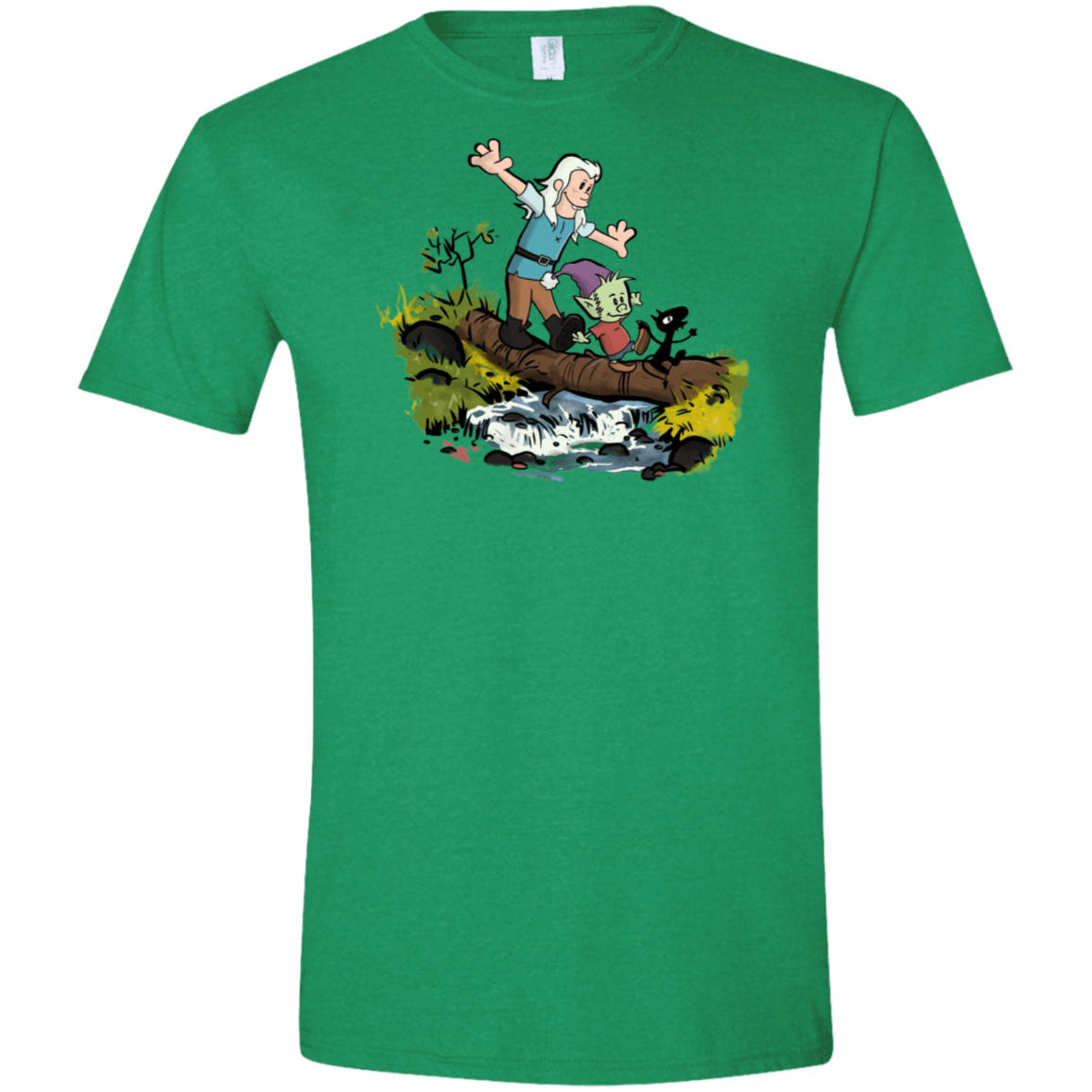 T-Shirts Heather Irish Green / S Bean and Elfo Men's Semi-Fitted Softstyle