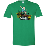 T-Shirts Heather Irish Green / S Bean and Elfo Men's Semi-Fitted Softstyle