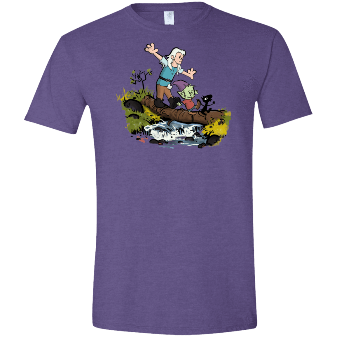 T-Shirts Heather Purple / S Bean and Elfo Men's Semi-Fitted Softstyle