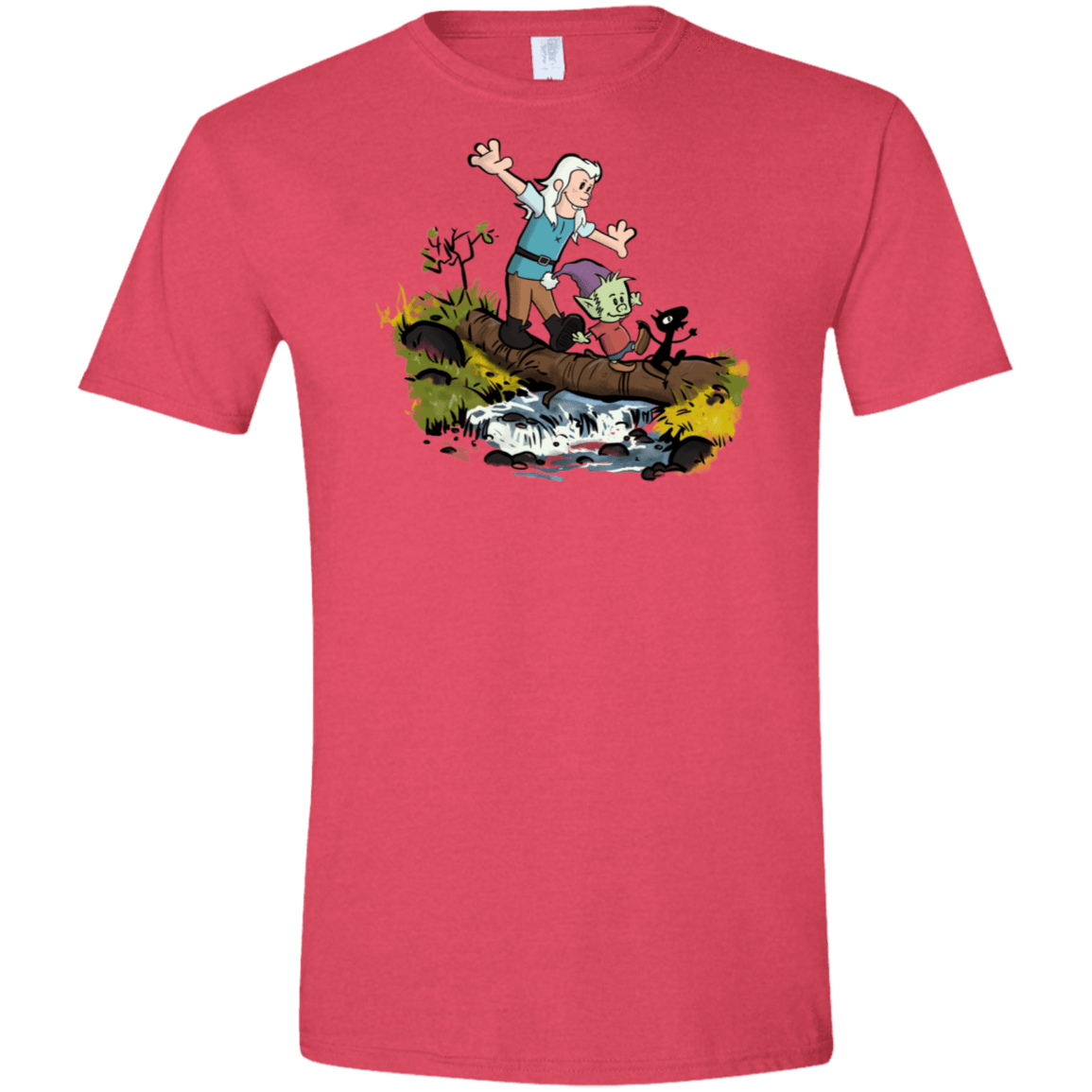 T-Shirts Heather Red / S Bean and Elfo Men's Semi-Fitted Softstyle