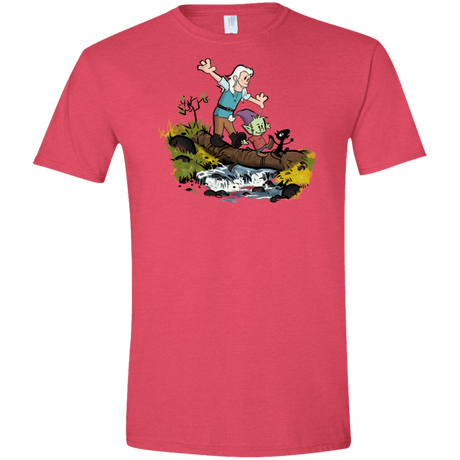 T-Shirts Heather Red / S Bean and Elfo Men's Semi-Fitted Softstyle