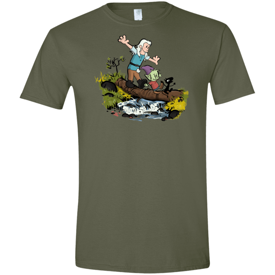T-Shirts Military Green / S Bean and Elfo Men's Semi-Fitted Softstyle