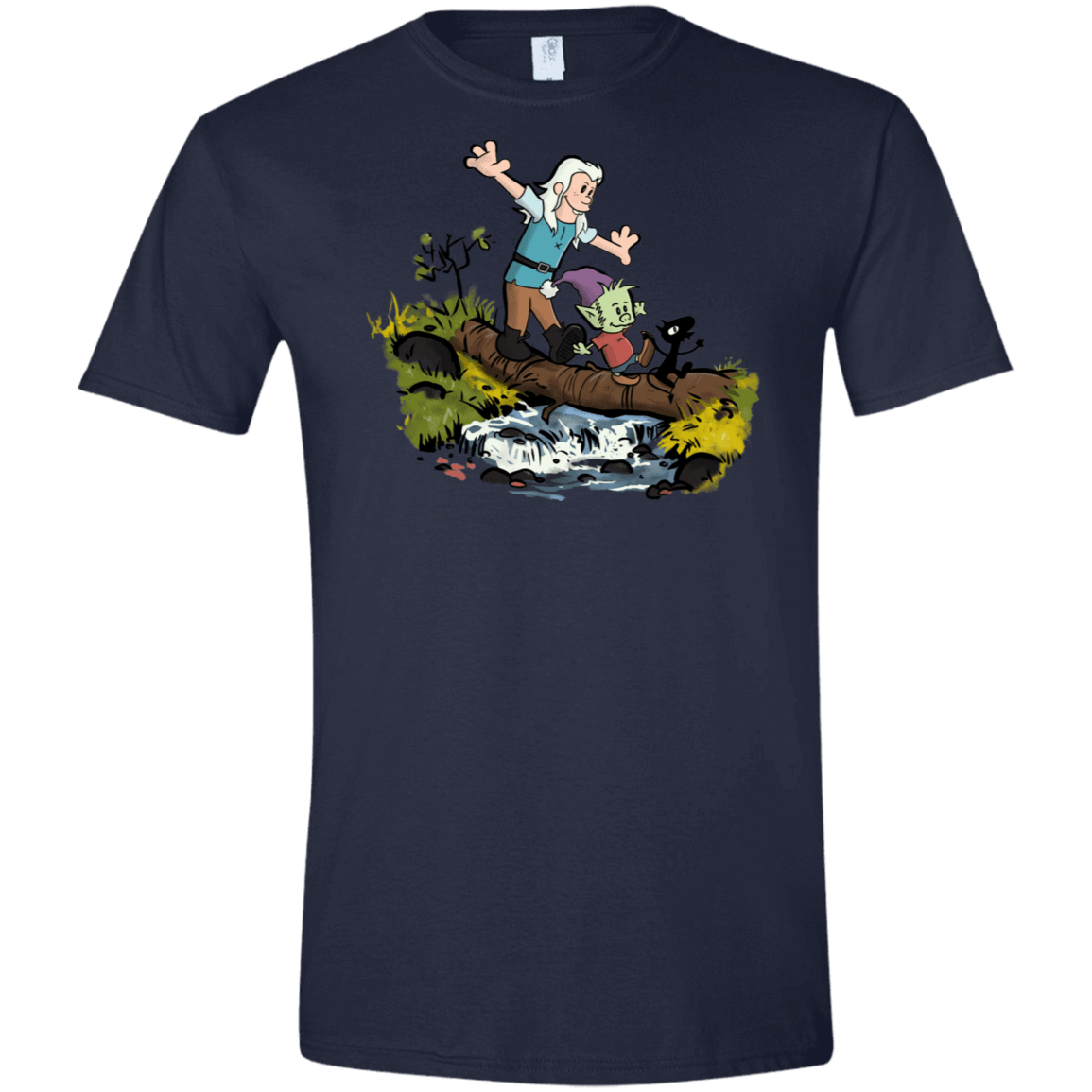 T-Shirts Navy / X-Small Bean and Elfo Men's Semi-Fitted Softstyle