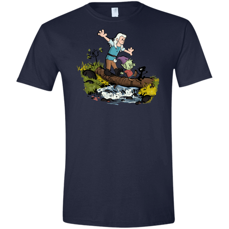 T-Shirts Navy / X-Small Bean and Elfo Men's Semi-Fitted Softstyle