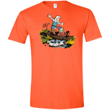 T-Shirts Orange / S Bean and Elfo Men's Semi-Fitted Softstyle