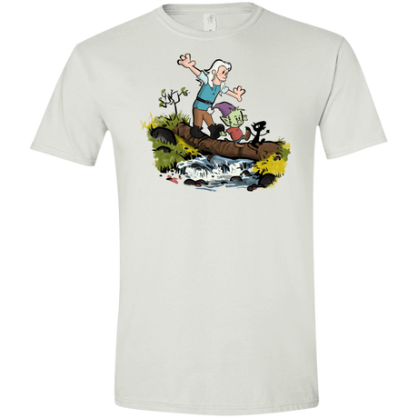T-Shirts White / X-Small Bean and Elfo Men's Semi-Fitted Softstyle