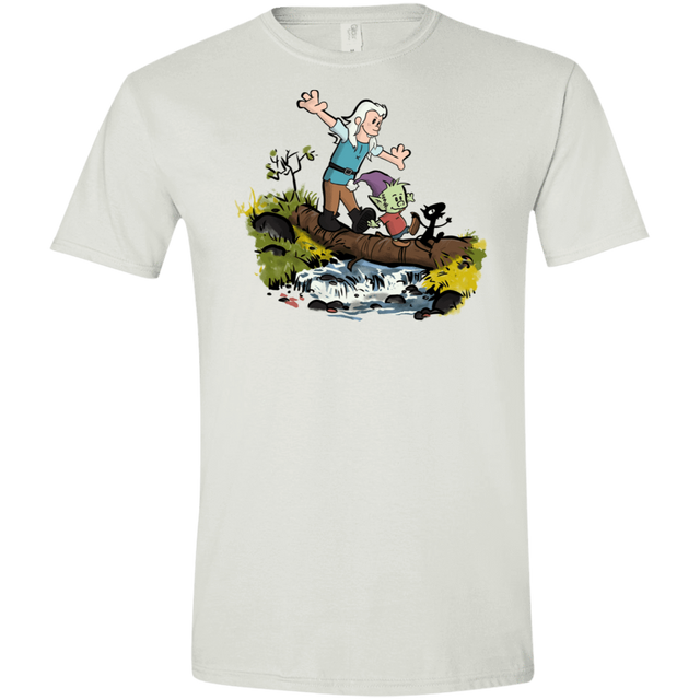 T-Shirts White / X-Small Bean and Elfo Men's Semi-Fitted Softstyle