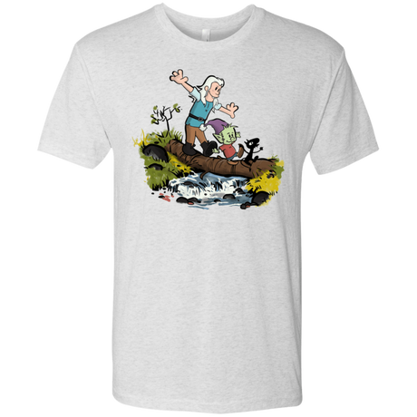 T-Shirts Heather White / S Bean and Elfo Men's Triblend T-Shirt