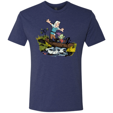 T-Shirts Vintage Navy / S Bean and Elfo Men's Triblend T-Shirt