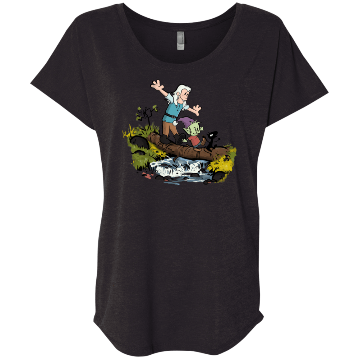 T-Shirts Vintage Black / X-Small Bean and Elfo Triblend Dolman Sleeve