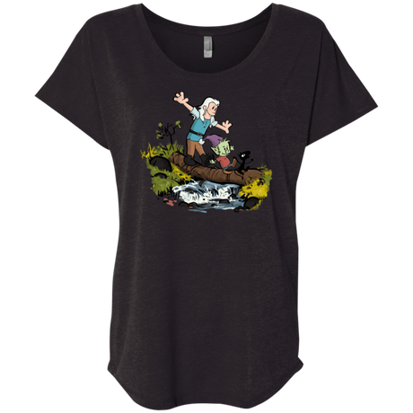 T-Shirts Vintage Black / X-Small Bean and Elfo Triblend Dolman Sleeve