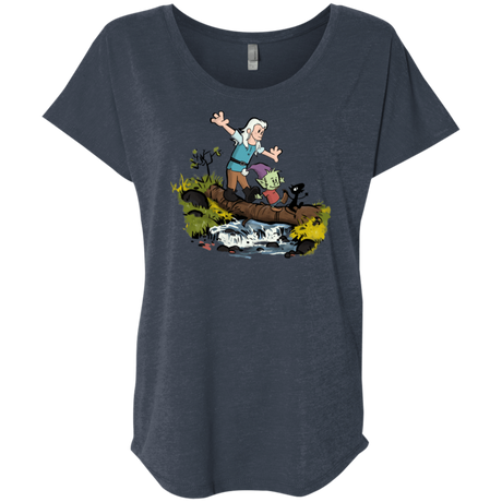 T-Shirts Vintage Navy / X-Small Bean and Elfo Triblend Dolman Sleeve