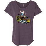 T-Shirts Vintage Purple / X-Small Bean and Elfo Triblend Dolman Sleeve