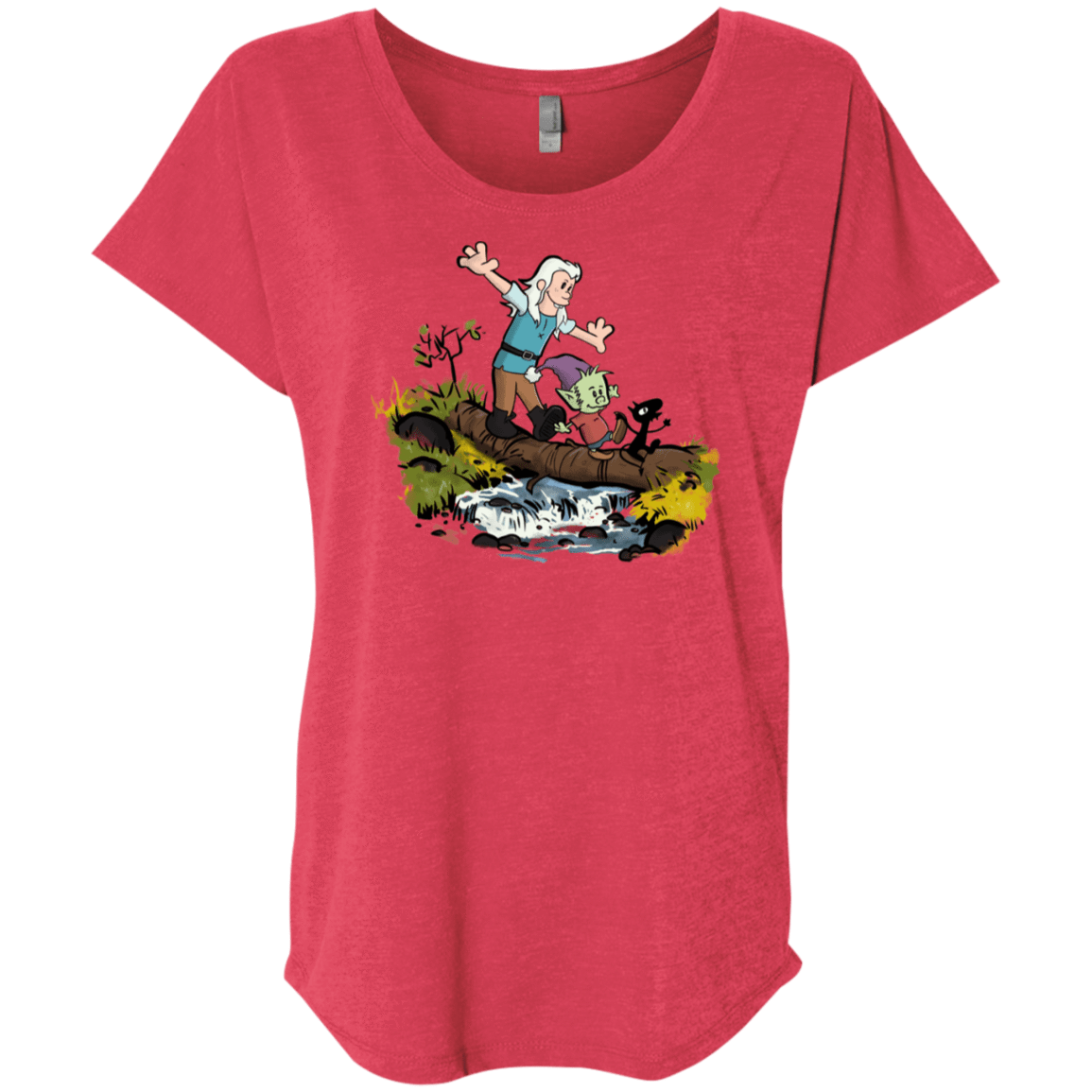 T-Shirts Vintage Red / X-Small Bean and Elfo Triblend Dolman Sleeve