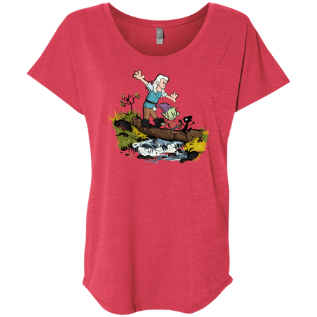 T-Shirts Vintage Red / X-Small Bean and Elfo Triblend Dolman Sleeve