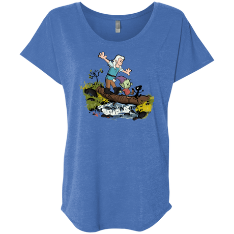 T-Shirts Vintage Royal / X-Small Bean and Elfo Triblend Dolman Sleeve