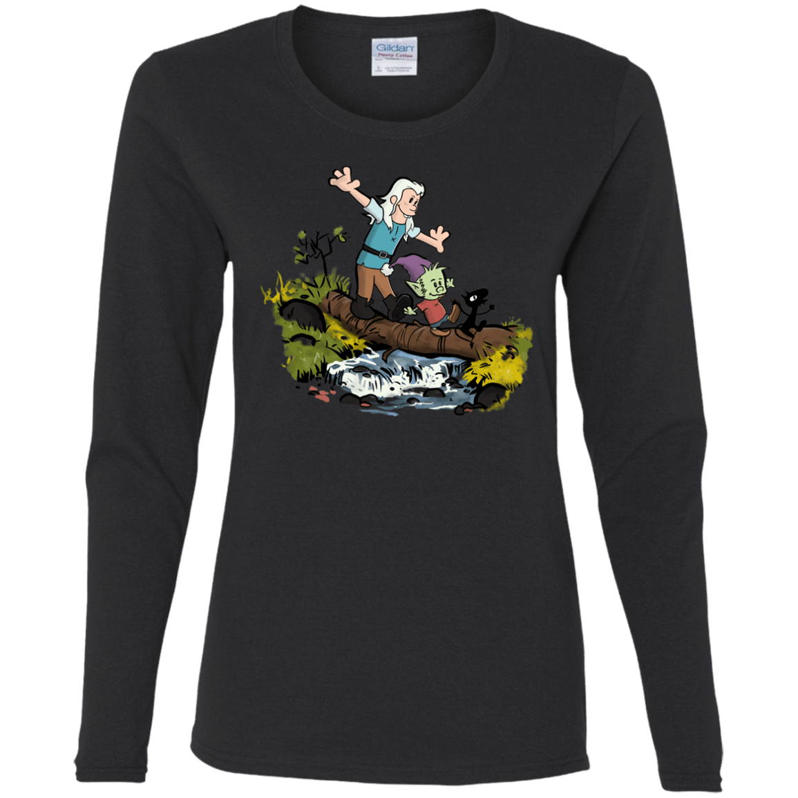 T-Shirts Black / S Bean and Elfo Women's Long Sleeve T-Shirt