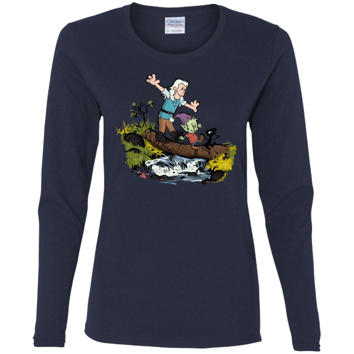 T-Shirts Navy / S Bean and Elfo Women's Long Sleeve T-Shirt