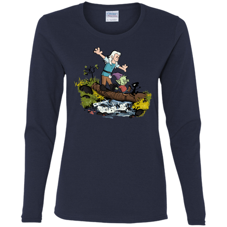 T-Shirts Navy / S Bean and Elfo Women's Long Sleeve T-Shirt