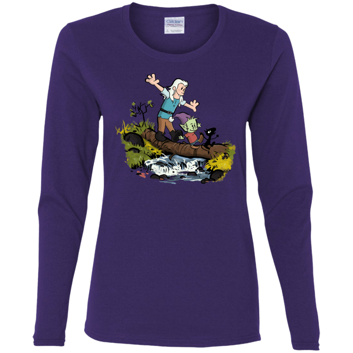 T-Shirts Purple / S Bean and Elfo Women's Long Sleeve T-Shirt