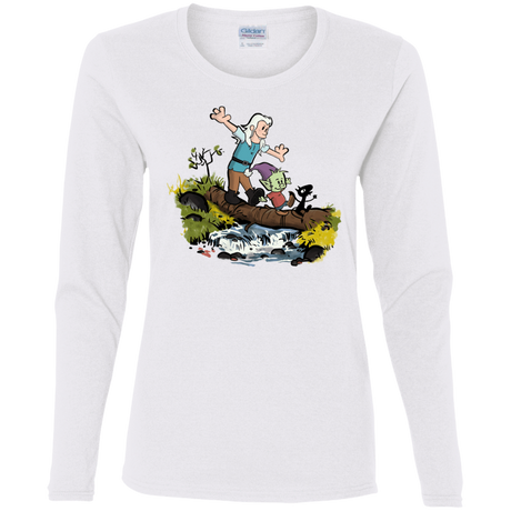 T-Shirts White / S Bean and Elfo Women's Long Sleeve T-Shirt